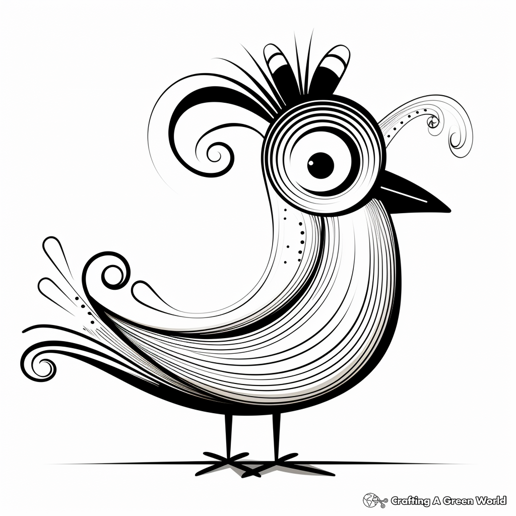 Exotic Printable Bird Coloring Pages 4