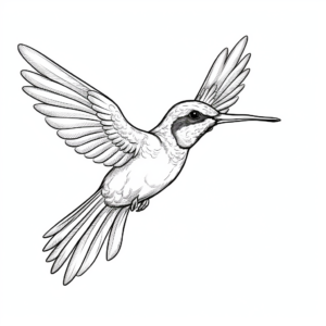 Exotic Purple-Throated Carib Hummingbird Coloring Pages 4
