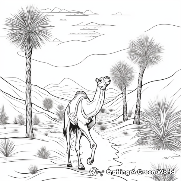 Exotic Sahara Desert Coloring Pages 1