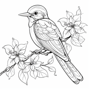 Exotic Tropical Bird Coloring Pages 2