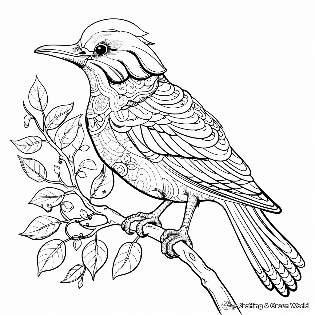 Exotic Tropical Bird Coloring Pages 3
