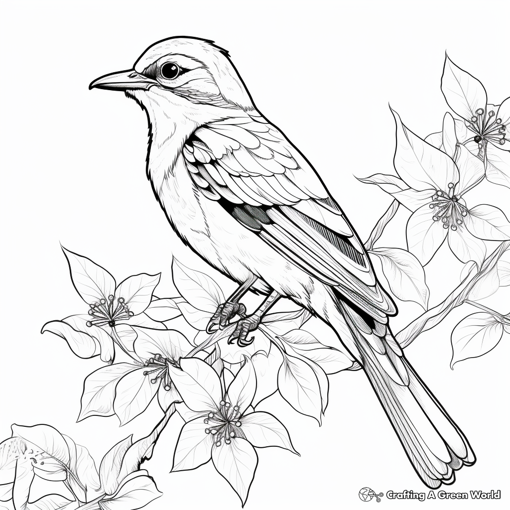 Exotic Tropical Bird Coloring Pages 4