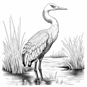 Exotic Tropical Blue Heron Coloring Pages 3