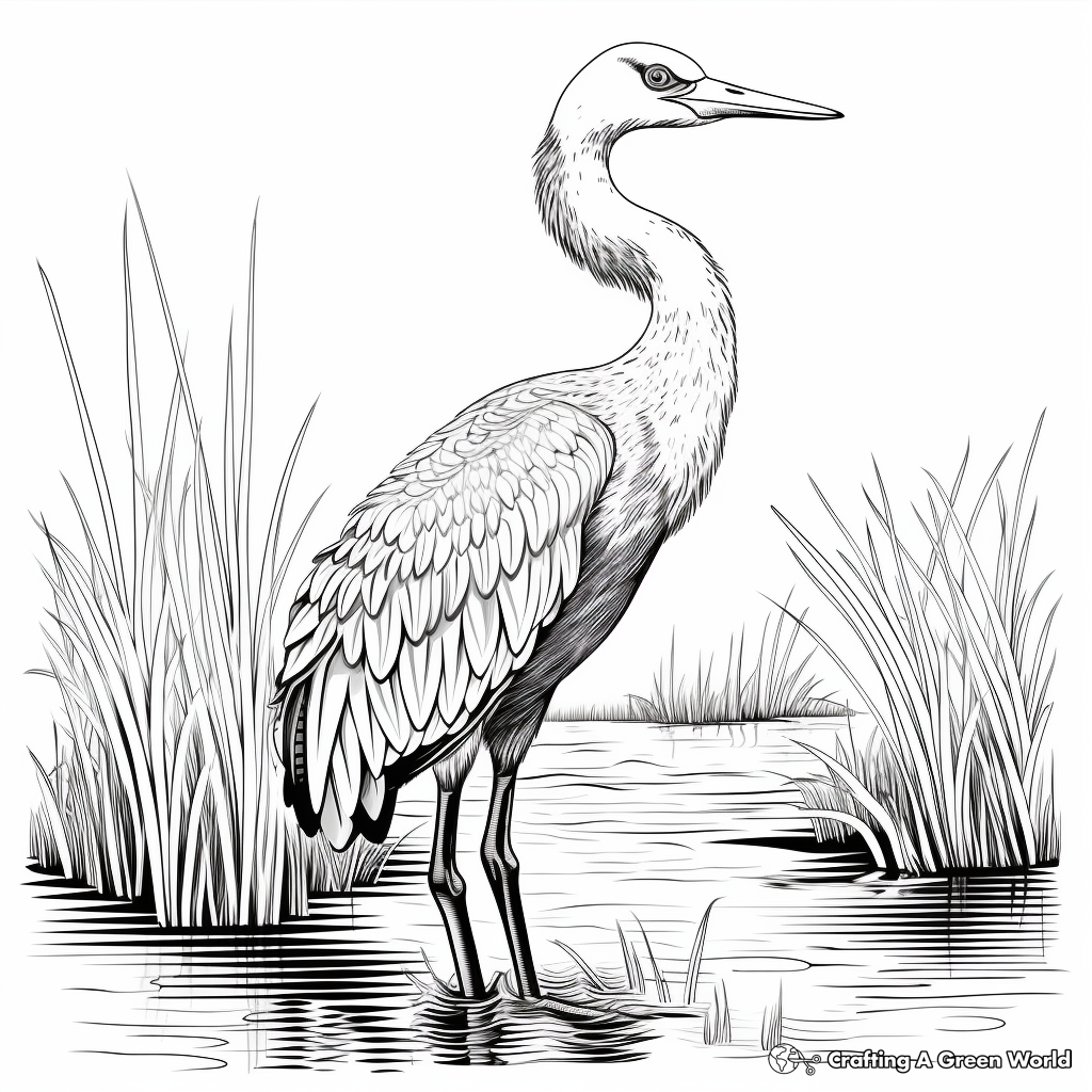 Exotic Tropical Blue Heron Coloring Pages 3