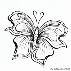 Exotic Tropical Flower and Butterfly Coloring Sheets 4