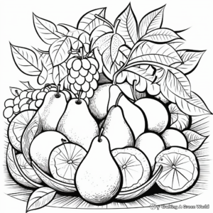 Exotic Tropical Fruit Coloring Pages 3