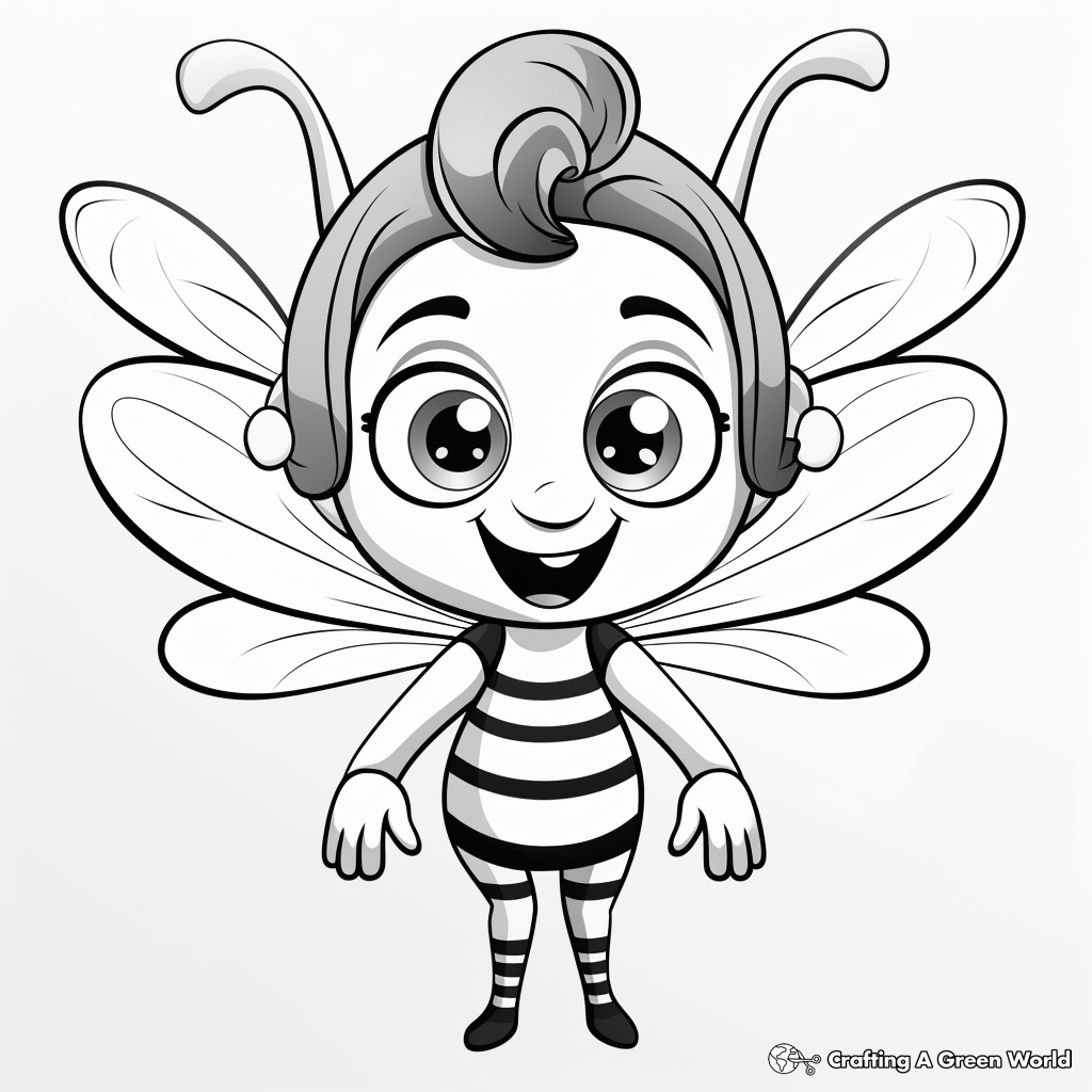 Exotic Tropical Queen Bee Coloring Pages 4
