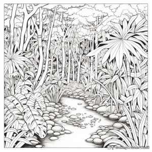 Exotic Tropical Rainforest Coloring Pages 4