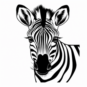 Expedition Zebra Face Coloring Pages 1