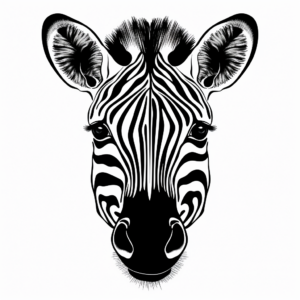 Expedition Zebra Face Coloring Pages 2