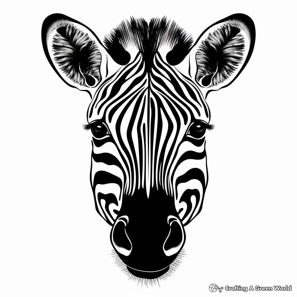 Expedition Zebra Face Coloring Pages 2