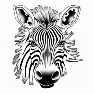 Expedition Zebra Face Coloring Pages 3
