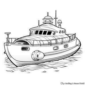 Exploratory Submarine Coloring Pages 4