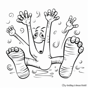 Expressive Dancing Toes Coloring Pages 3