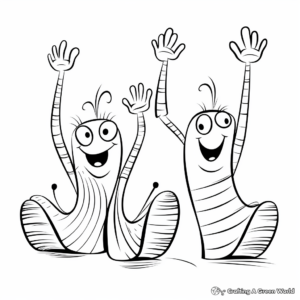 Expressive Dancing Toes Coloring Pages 4