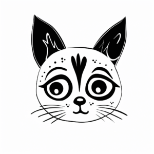 Expressive Siamese Cat Head Coloring Pages 2
