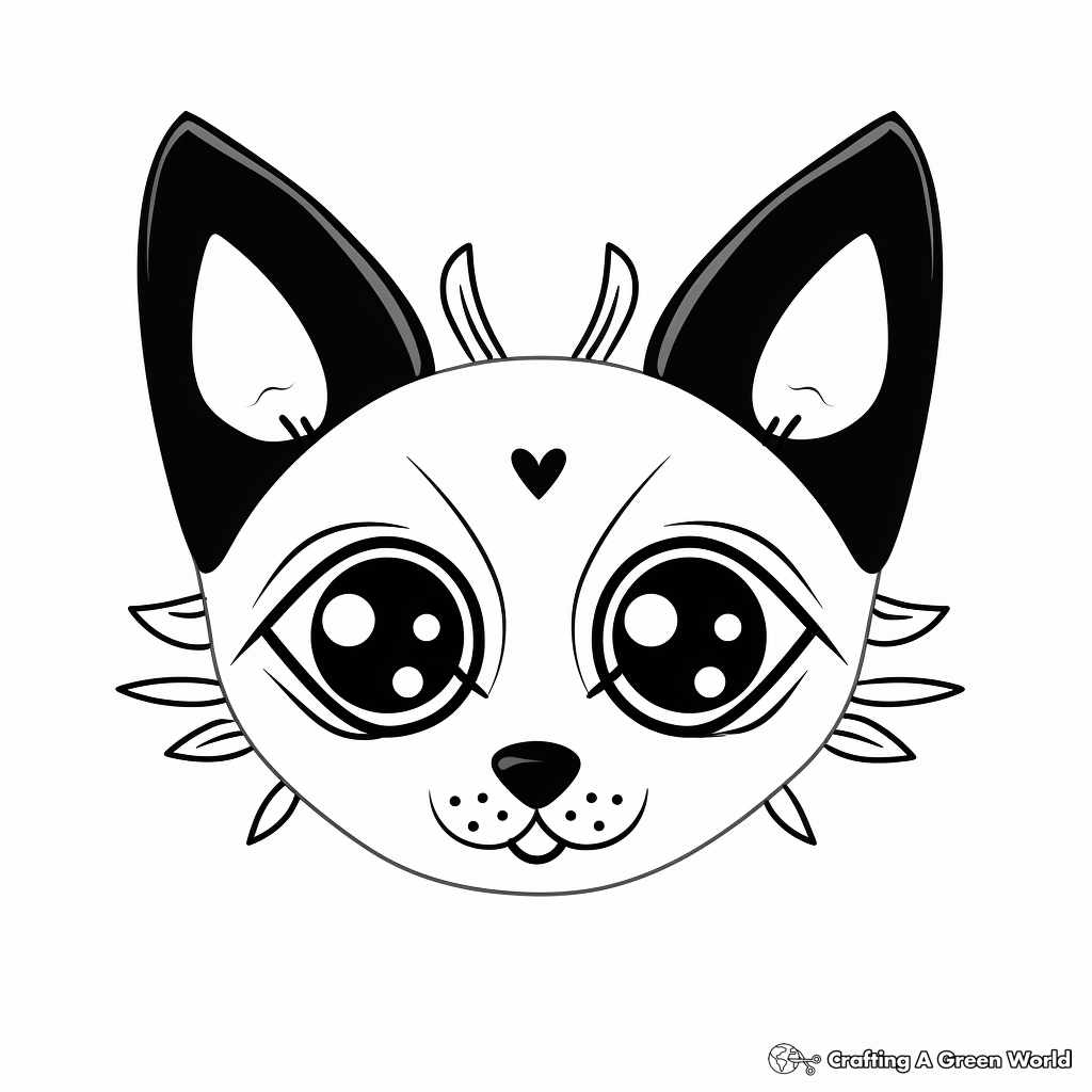 Expressive Siamese Cat Head Coloring Pages 3