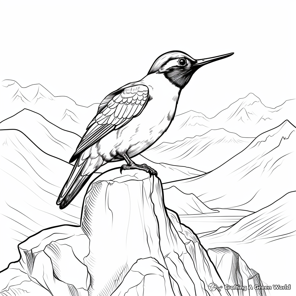 Exquisite Blue-Throated Mountain-Gem Coloring Pages 1
