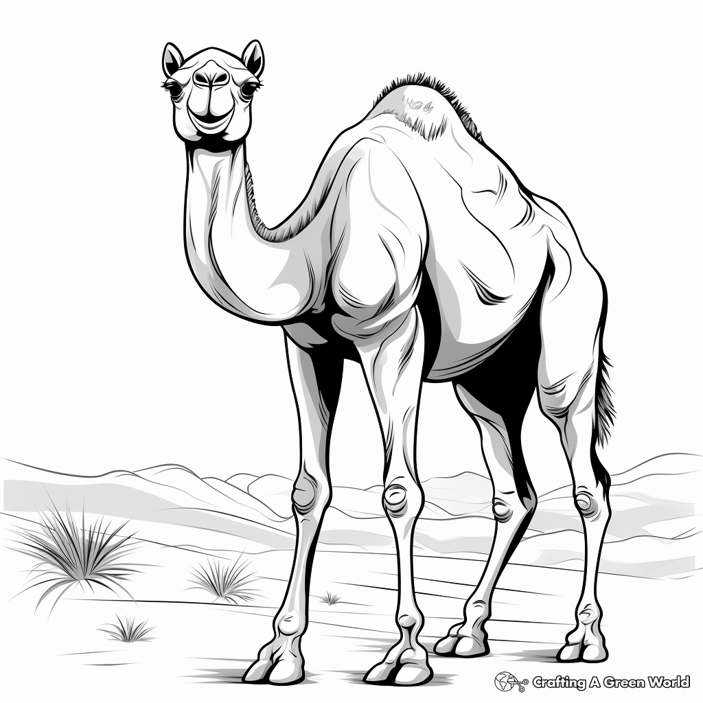 Exquisite Camel Coloring Pages 2