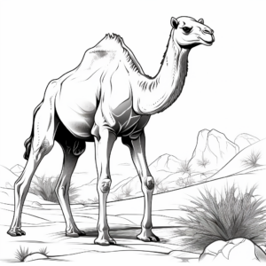 Exquisite Camel Coloring Pages 3