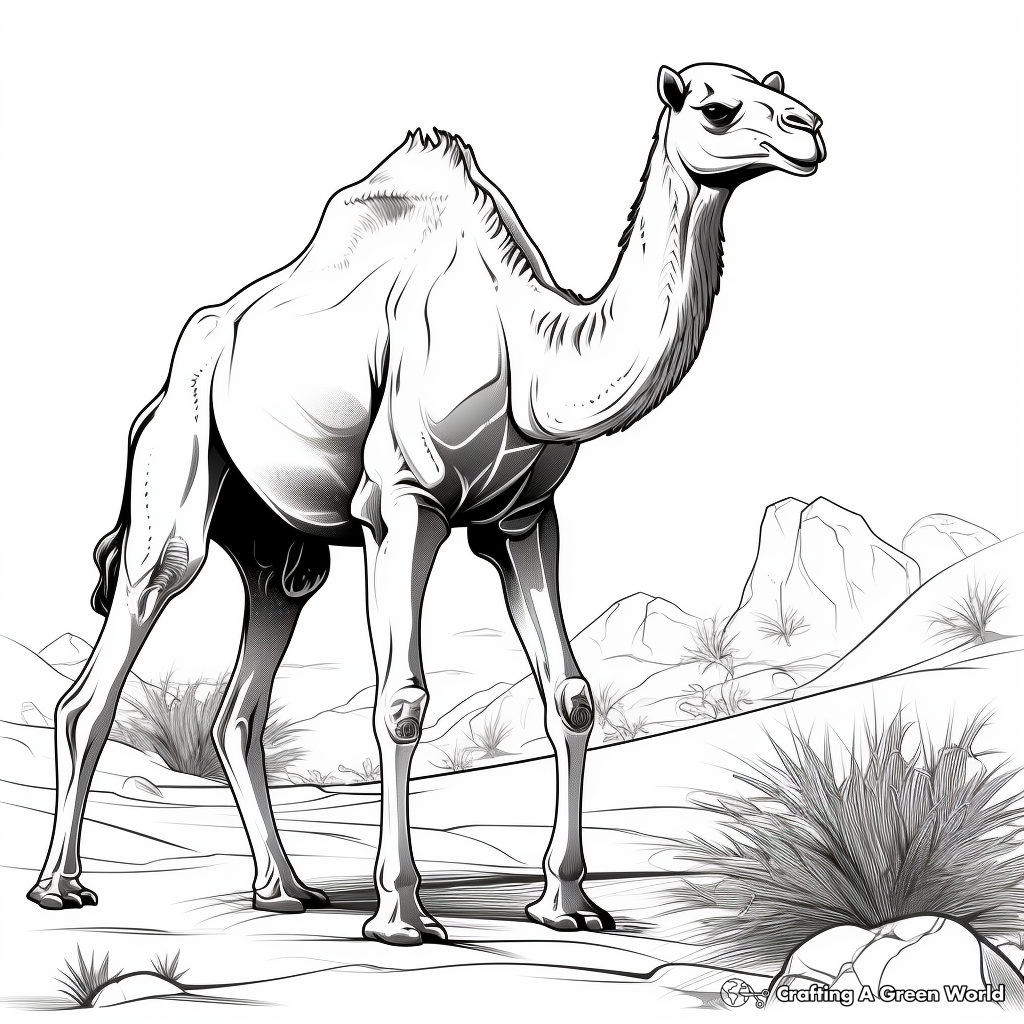Exquisite Camel Coloring Pages 3