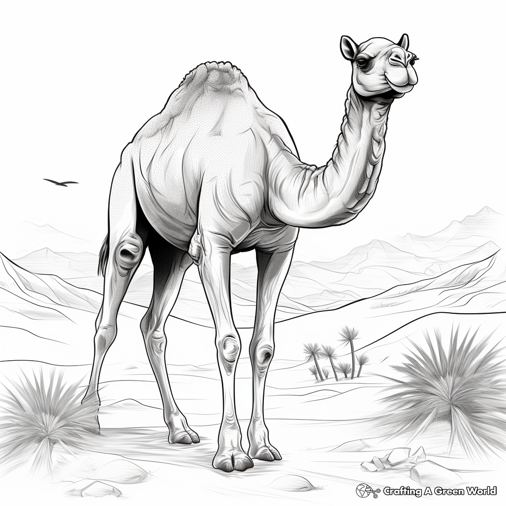Exquisite Camel Coloring Pages 4