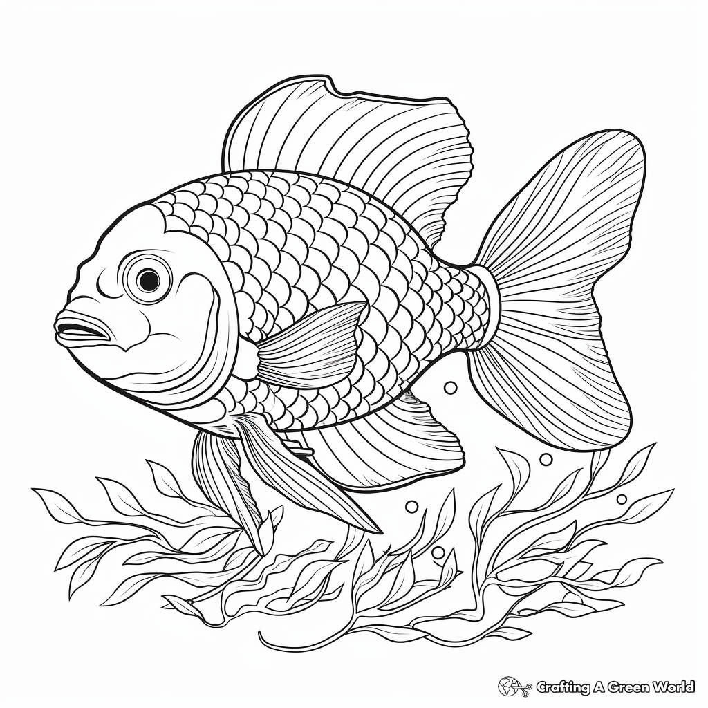 Exquisite Fish Coloring Pages for the Patient 2