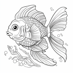 Exquisite Fish Coloring Pages for the Patient 3