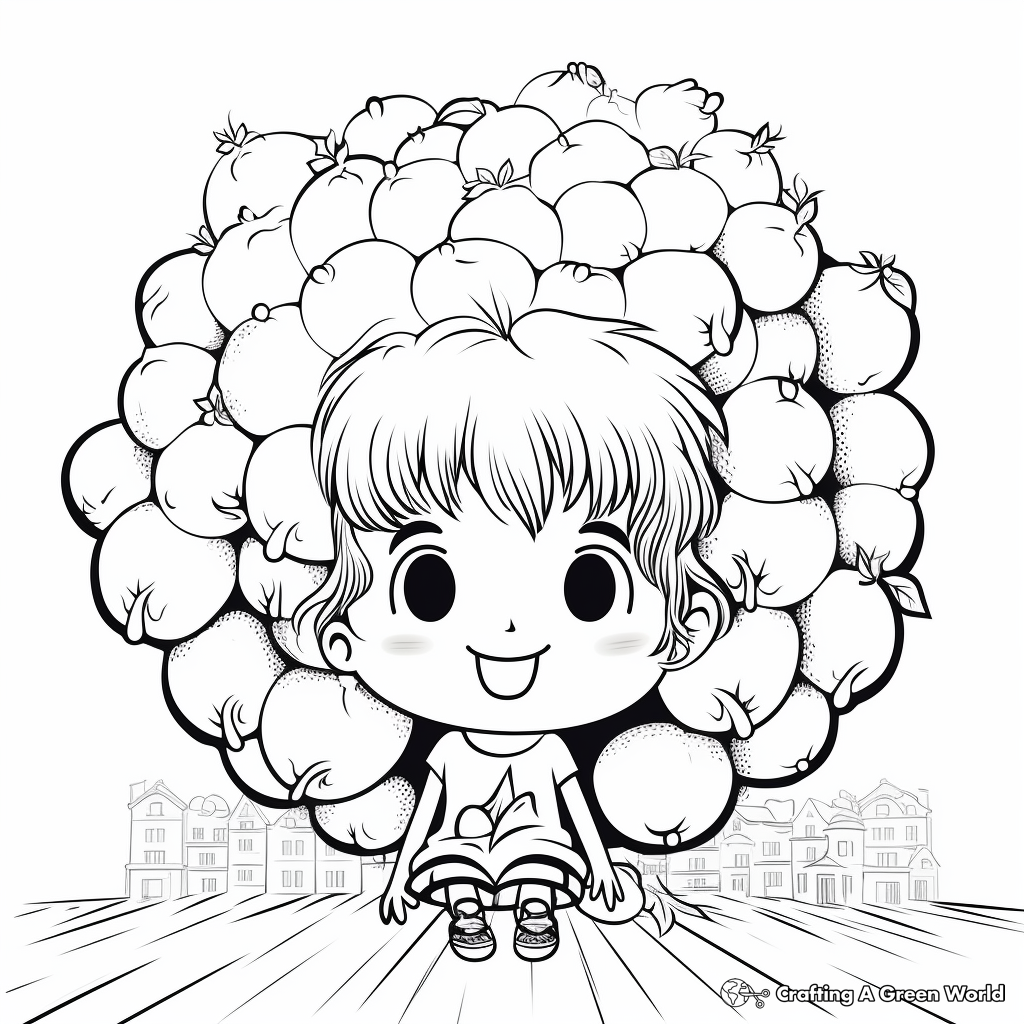 Exquisite Lychee Coloring Pages 3