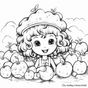 Exquisite Lychee Coloring Pages 4