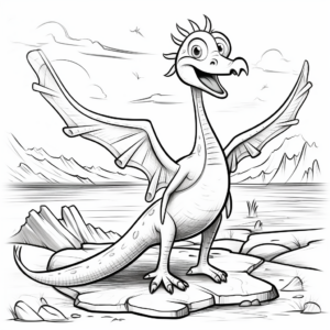 Extinct Pterodactyl Atmosphere Coloring Pages 1
