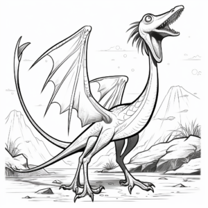 Extinct Pterodactyl Atmosphere Coloring Pages 3