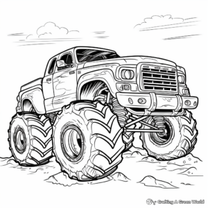 Extra Large Monster Truck Coloring Pages 3