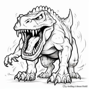 Extravagant Angry T Rex Coloring Pages For Adults 2