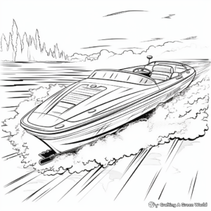 Extreme Speed Boat Racing Coloring Pages 3