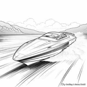 Extreme Speed Boat Racing Coloring Pages 4
