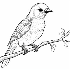 Eye-catching Gila Woodpecker Coloring Pages for Adults 1
