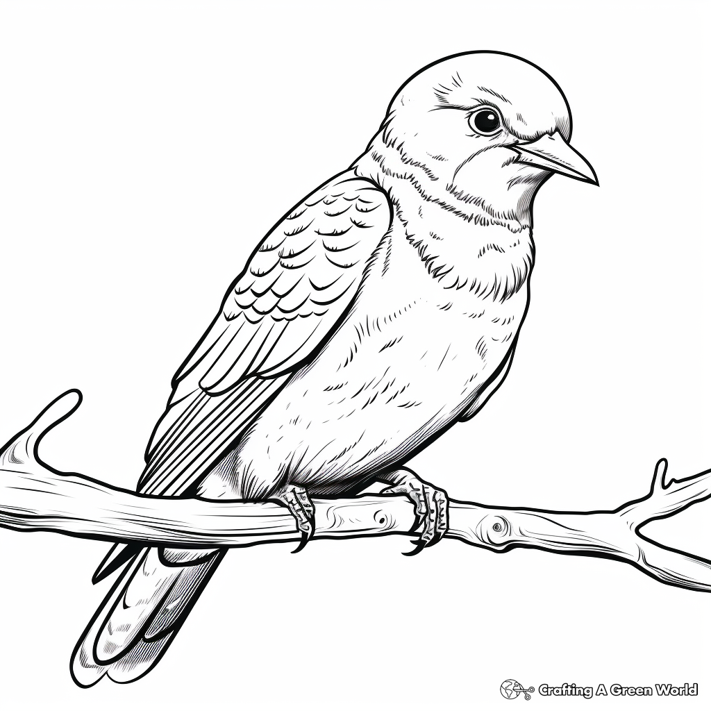 Eye-catching Gila Woodpecker Coloring Pages for Adults 2