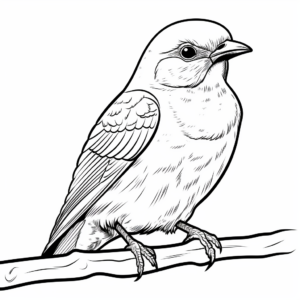 Eye-catching Gila Woodpecker Coloring Pages for Adults 4