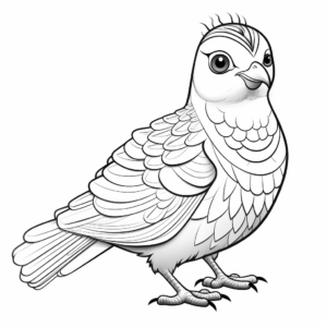 Eye-catching Rainbow Pigeon Coloring Pages 1