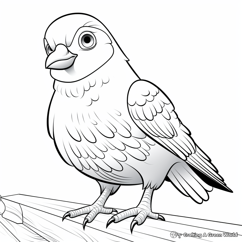 Eye-catching Rainbow Pigeon Coloring Pages 2