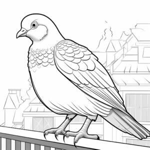 Eye-catching Rainbow Pigeon Coloring Pages 3
