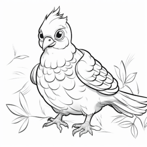 Eye-catching Rainbow Pigeon Coloring Pages 4
