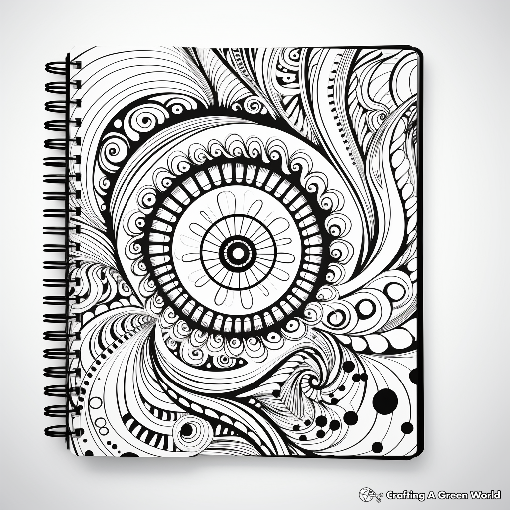 Eye-Catching Rainbow Swirl Coloring Pages 1