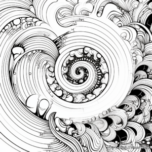 Eye-Catching Rainbow Swirl Coloring Pages 2