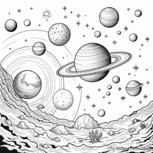 Eye-Catching Solar System Creation Coloring Pages 3