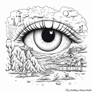 Eye in the Sky: Bird Eye-Scene Coloring Pages 4