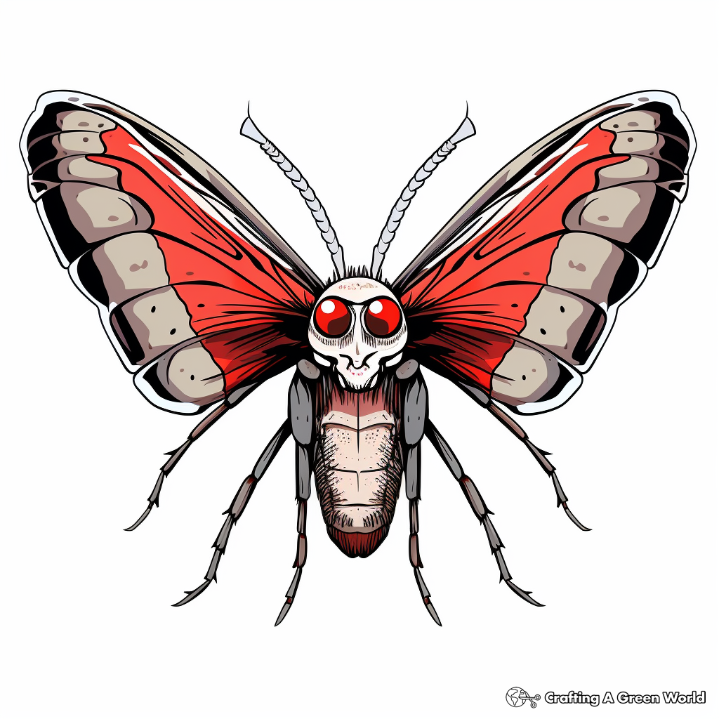 Eyed Hawk Moths Coloring Pages 2