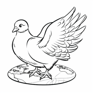 F Peace Dove Coloring Pages for International Peace Day 1