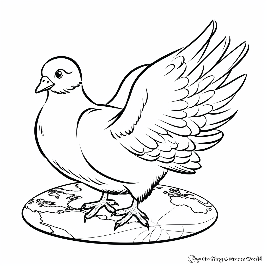 F Peace Dove Coloring Pages for International Peace Day 1
